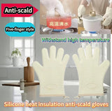 

Premium Silicone Oven Mitts: Heat Resistant, Anti-Slip Dots, Hangable &amp; Easy Clean for Cooking, Baking

