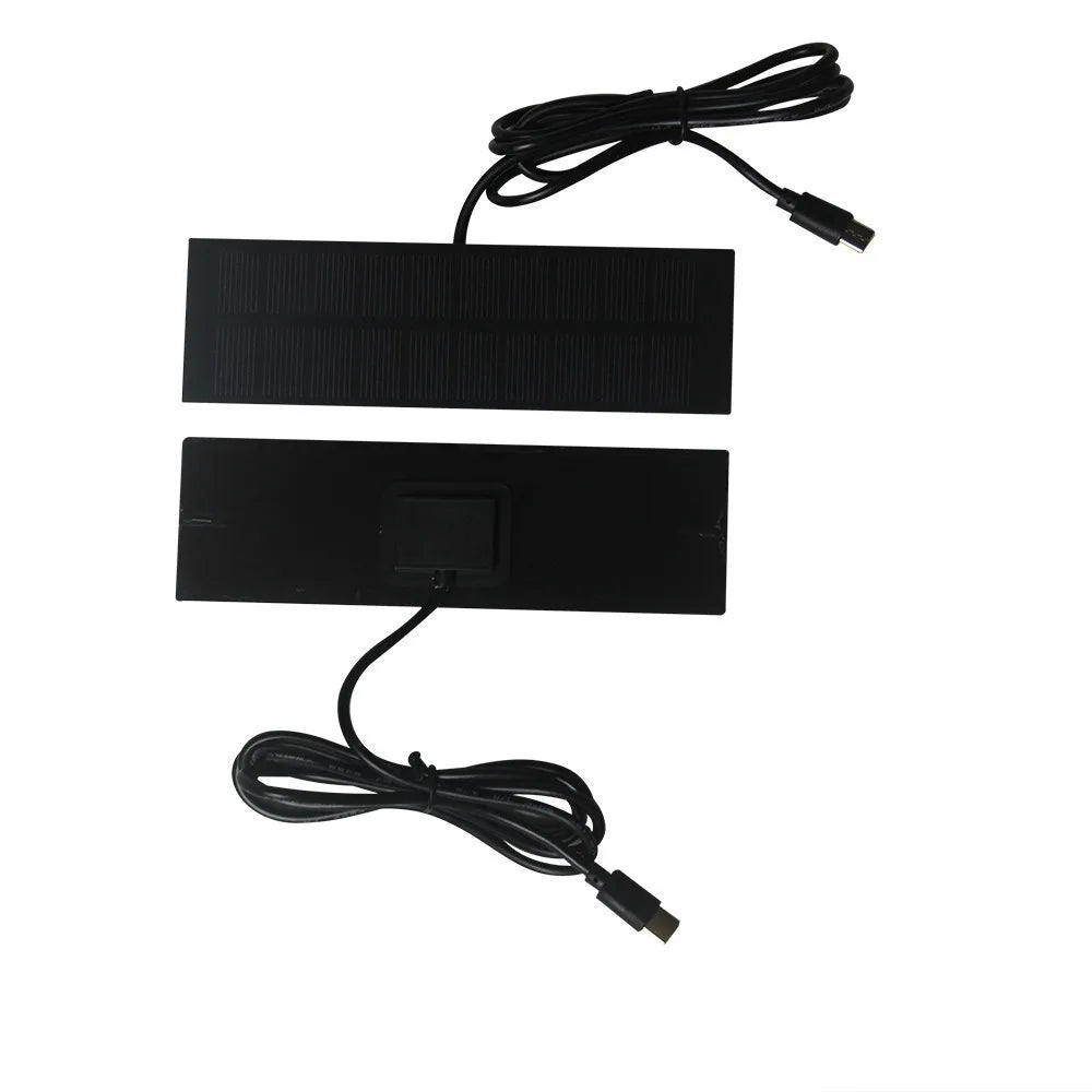 5W 5V Solar Charger Type-c Portable Power Bank Panel for Phone USB Devices Security Camera Camping Emergency Power Outage Backup