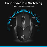 

Wired Mouse, 7200 DPI, Ergonomic Gaming Mouse, High Performance Computer Gaming Mouse with 6-Button, RGB, for Laptop PC Desktop

