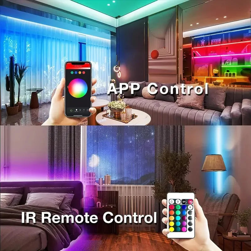 Smart Led Strip Lights Music Sync Led Lights Room with APP Control Flexible Ribbon Tape Lights for Home Party Decor TV Backlight