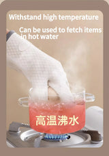 

Premium Silicone Oven Mitts: Heat Resistant, Anti-Slip Dots, Hangable &amp; Easy Clean for Cooking, Baking

