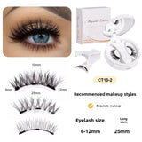 

Magnetic Eyelashes Set 1 Pair Reusable No Glue Needed False Eyelashes with Magnetic Tweezers Curly Faux Lashes Makeup Tool


