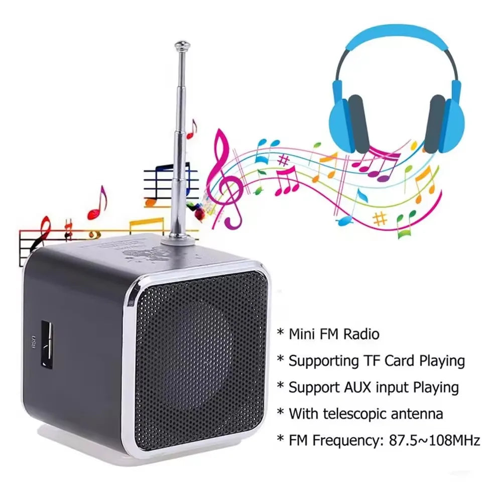 Mini Bluetooth Speaker Radio FM Portable Mp3 Player Wireless Small Sound Box Music Blootooth Bocina Caixa De Som Coluna Column