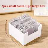 

Cable Organizer Boxes - Desktop Cable Management, Charging and Accessories Organizer, Desk &amp; Drawer Organizer for Home Storage

