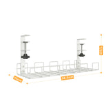 

Cable Management Box Under Desk Cable Organizer Storage Shelf Desk Wire Management Cable Tray Under Desk No Drill Metal Rack For

