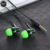 

1pc Wired Earphone Stereo In-Ear 3.5mm Nylon Weave Cable Earphone Headset For Laptop Smartphone Gifts Headphones

