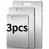

3 Pcs Premium Stainless Steel Cutting Board Set Durable Easy Clean Rustproof BPA Free Food Safe Kitchen Prep Chopping Board

