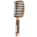 

Hair Brush Hair Comb Detangling Hair Brush Bristle&amp;Nylon Women Wet Massage Comb Curly Hairdressing Salon Styling Tools

