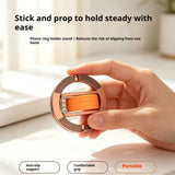 

Magnetic Phone Ring Holder Foldable Rotatable Aluminum Stand With Silicone Wrist Strap For Smartphone

