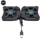 

Practical Laptop Cooling Pad Portable Folding Radiator Usb Dual Fan Non-Slip Protective Pads For Notebook Computer Cooler Fan

