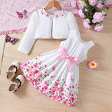 

Ensemble enfant robe et veste fleurie

