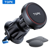 

TOPK Magnetic Car Phone Mount in Car Phone Holder Air Vent Magnetic, 6 N52 Magnets Universal Mobile Phone Holders for iPhone 15

