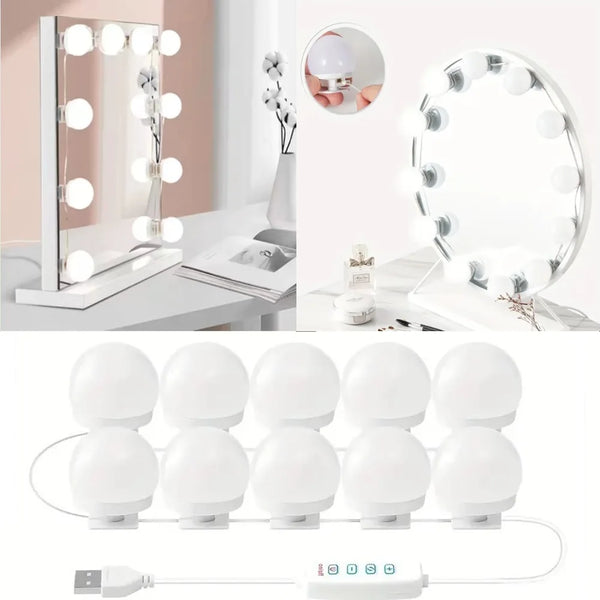 

Makeup Mirror LED Light Bulbs Vanity Lights USB 12V Bathroom Dressing Table Lamp Dimmable LED Vanity Light For Mirror Light

