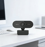 

USB Webcam with Built-in Microphone, Plug and Play PC Camera 360° Rotatable for Video Calls, Zoom, Teams, Streaming

