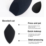 

2pcs Black Beauty Sponge Egg - Latex-Free, Reusable Makeup Blender for Flawless Foundation, Contour &amp; Highlight

