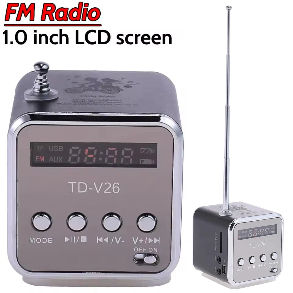 Mini Bluetooth Speaker Radio FM Portable Mp3 Player Wireless Small Sound Box Music Blootooth Bocina Caixa De Som Coluna Column