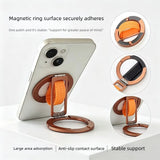 

Magnetic Phone Ring Holder Foldable Rotatable Aluminum Stand With Silicone Wrist Strap For Smartphone

