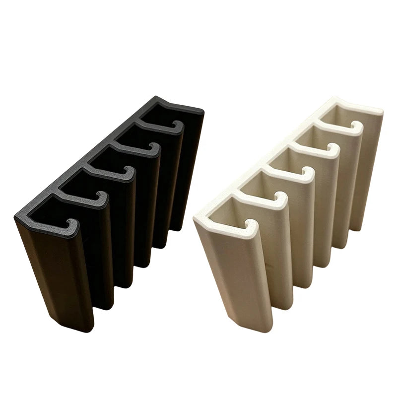 Kitchen Food Container Lid Holder Cabinet Space Saving Organizer Rack Plastic Shelf Hanger Bracket Wall Multi-Slot Sturdy Hook