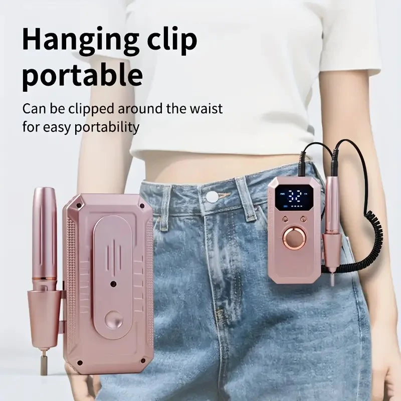 Electric Nail File Set, USB Charging Portable Nail Polisher and Foot Repair Tool, Professional Nail and Foot Shaping, Nail Drill