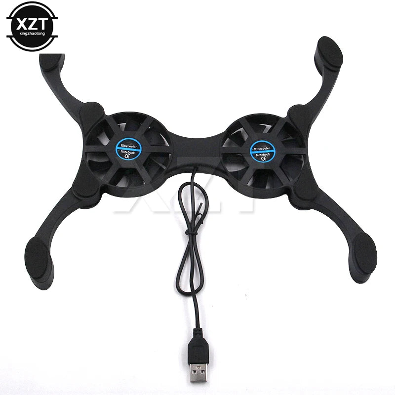 

Practical Laptop Cooling Pad Portable Folding Radiator Usb Dual Fan Non-Slip Protective Pads For Notebook Computer Cooler Fan

