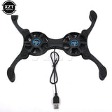 

Practical Laptop Cooling Pad Portable Folding Radiator Usb Dual Fan Non-Slip Protective Pads For Notebook Computer Cooler Fan

