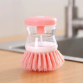 Kitchen Wash Pot Dish Brush Utensils with Washing Soap Liquid Dispenser Household Cleaning Accessories