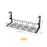 

Cable Management Box Under Desk Cable Organizer Storage Shelf Desk Wire Management Cable Tray Under Desk No Drill Metal Rack For

