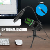 

Professional USB Condenser Microphone For PC Laptop Streaming Video Games YouTube Podcasts  Vocals

