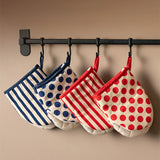 

Style Polka Dot Heat-Resistant Oven Mitts for Home Use,Japanese Microwave Safe Gloves  kitchen gloves  heat resistant gloves

