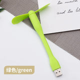 

Mini USB Fan Flexible Bendable Fan For Power Bank Laptop PC AC Charger Portable Hand Cooling Fan For Computer Summer Gadget

