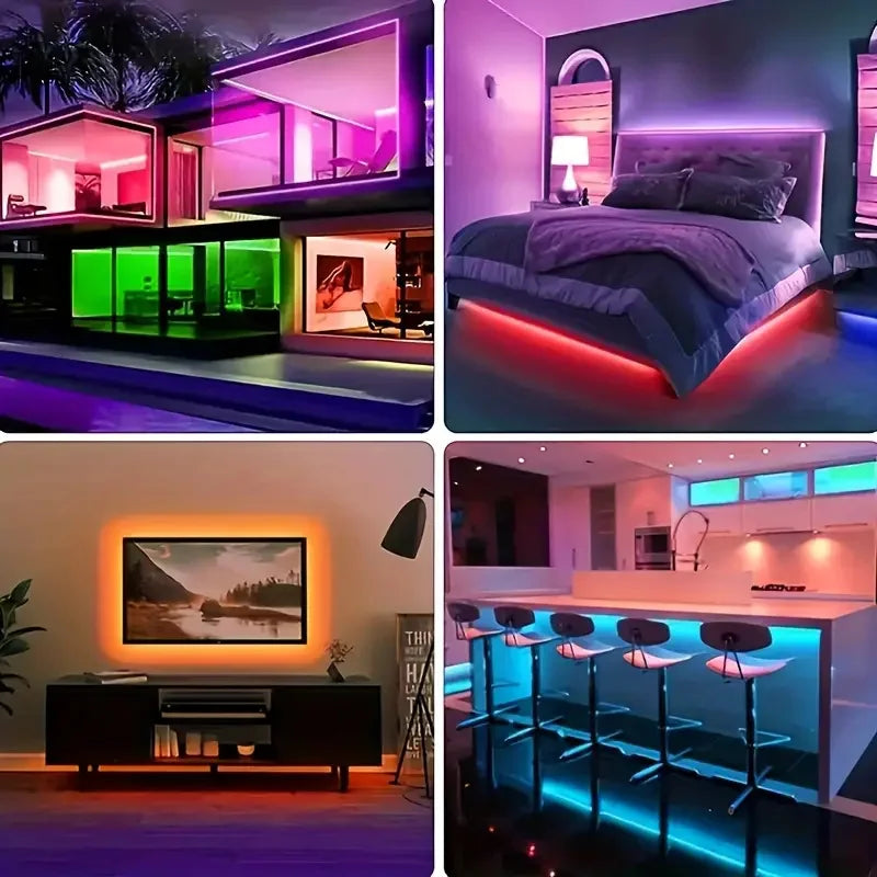 Smart Led Strip Lights Music Sync Led Lights Room with APP Control Flexible Ribbon Tape Lights for Home Party Decor TV Backlight