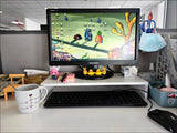 

Monitor Riser Stand - Ergonomic Laptop Stand Desk Organizer Keyboard Storage

