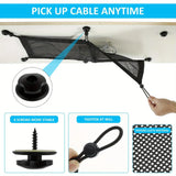 

Under Desk Cable Management Net - 8-Hole Socket Mesh Organizer with Elastic Edge, Flexible Wire Hider for Office &amp; Home

