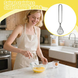 

Stainless Steel Hand Whisk Spring Coil Egg Beater Wire Whisk Kitchen Gadget for Cooking Baking Mixing Frothing Milk Cream Dough

