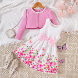 

Ensemble enfant robe et veste fleurie

