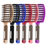 

Hair Brush Hair Comb Detangling Hair Brush Bristle&amp;Nylon Women Wet Massage Comb Curly Hairdressing Salon Styling Tools

