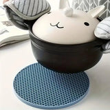 

4pcs Round Heat-Resistant Non-Slip Trivet Set, Pot Holder &amp; Cup Coaster for Kitchen Table

