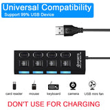 

High Speed 4/7 Ports USB HUB 2.0 Adapter Expander Multi USB Splitter Multiple Extender with LED Lamp Switch for PC Laptop

