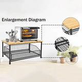 

Kitchen Countertop Organizer – Multi-Use Shelf for Microwave, Spices, Coffee Machine &amp; Printer

