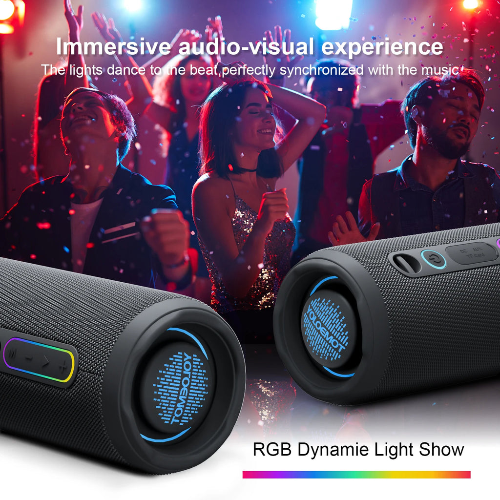 Bluetooth Speaker Portable Outdoor 24W Deep Bass IPX7 Waterproof 12H Playtime TWS Multi Pair EQ Stereo Camping Travel Party
