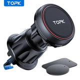 

TOPK Magnetic Car Phone Mount in Car Phone Holder Air Vent Magnetic, 6 N52 Magnets Universal Mobile Phone Holders for iPhone 15

