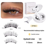 

Magnetic Eyelashes Set 1 Pair Reusable No Glue Needed False Eyelashes with Magnetic Tweezers Curly Faux Lashes Makeup Tool

