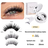 

Magnetic Eyelashes Set 1 Pair Reusable No Glue Needed False Eyelashes with Magnetic Tweezers Curly Faux Lashes Makeup Tool

