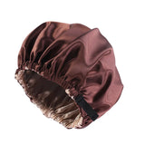 

Satin Bonnet For Sleeping Adjustable Silk Bonnet For Curly Hair Bonnets Double Layer Large Satin Lined Sleep Cap For Women


