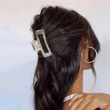 

Large Hair Claw Clips Hollow Square Hair Clips For Hair Strong Hold Nonslip Big Hair Clips For Women

