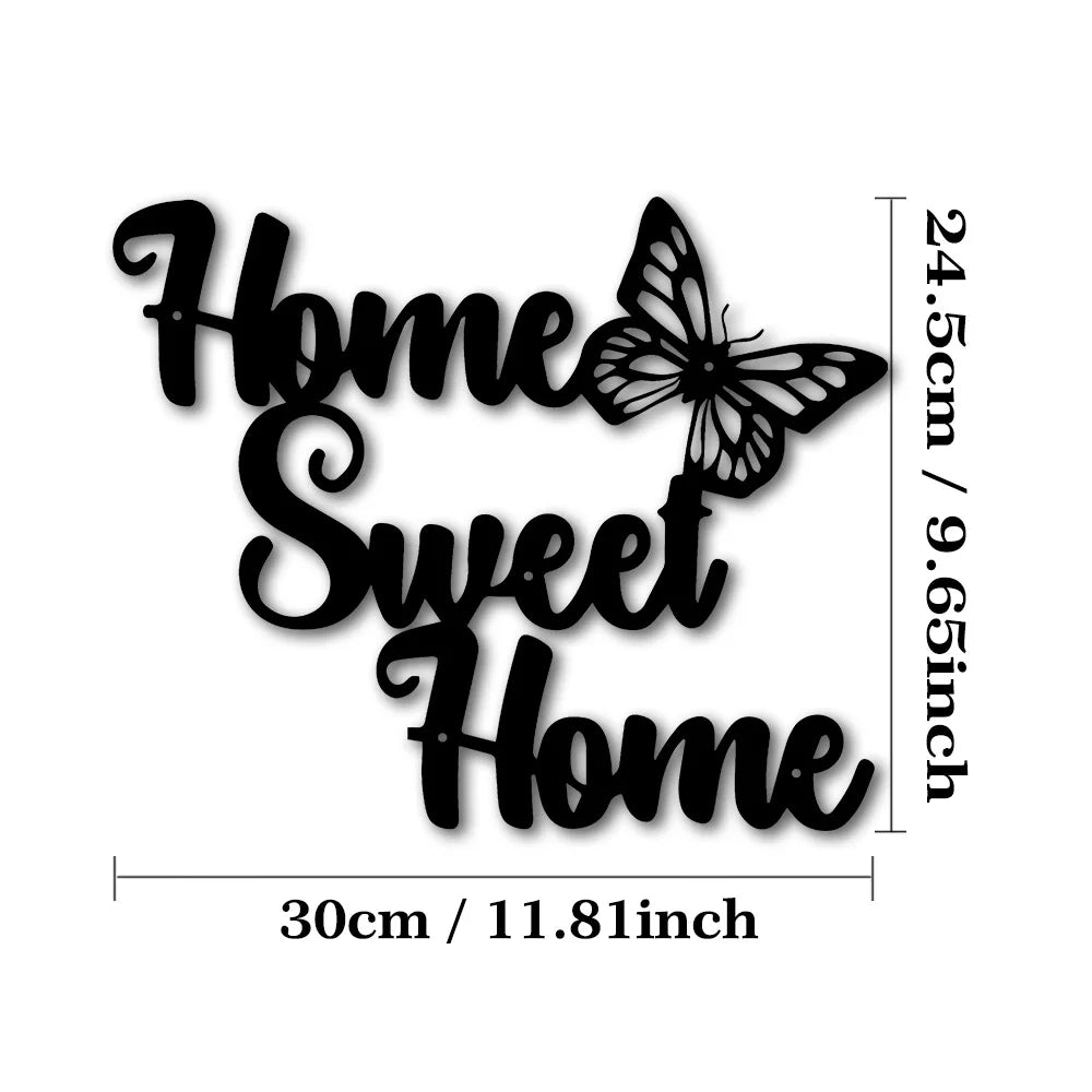 Home Sweet Home Signs Metal Wall Art to Hang Decorative Ornaments Room Decoration Rustic Decor