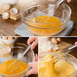 

3 Pack Stainless Steel Whisk Set 6 Wire Whisks 8/10/12 Inch Kitchen Balloon Whisks With Stainless Grip Manual Egg Beater Blender

