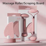 

Face And Neck Massager Roller and Guasha Board Resin Non-rose Crystal Jade Roller Beauty Double-ended Massage Skincare Tools

