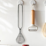 

Stainless Steel Hand Whisk Spring Coil Egg Beater Wire Whisk Kitchen Gadget for Cooking Baking Mixing Frothing Milk Cream Dough


