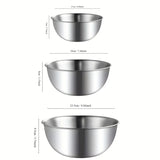 

Stainless Steel Mixing Bowls with Measurements, Suitable for Home Use, for Mixing and Kneading, Salads, and Baking Salad Bowl

